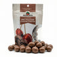 Packaging of Montmorency Cherryland's Best milk chocolate covered cherries on a white background