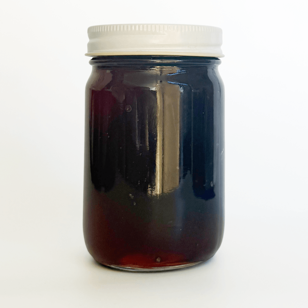 Back of Cherry Jelly jar